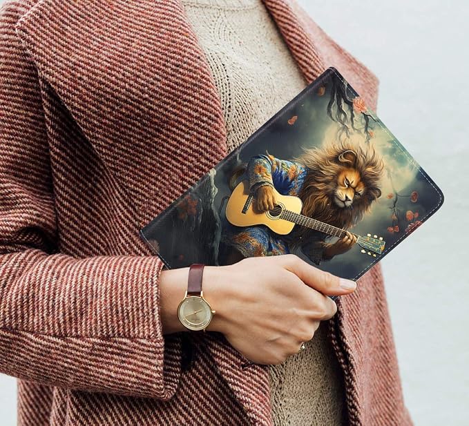 Funny Lion Playing Guitar