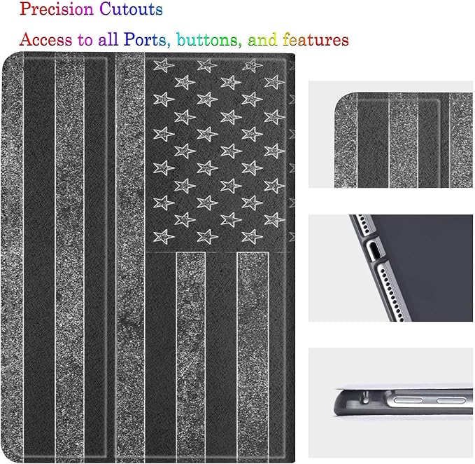 Black and white American Flag