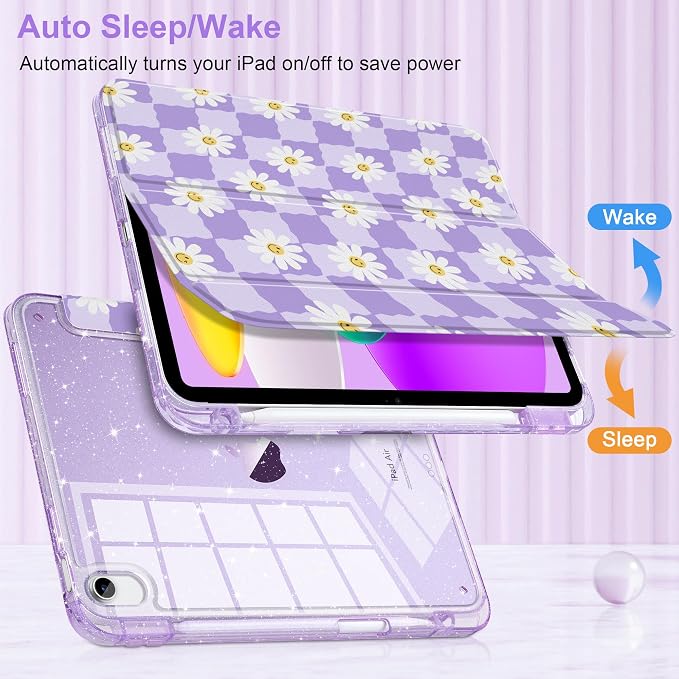 Cool Flower & Purple Checkerboard