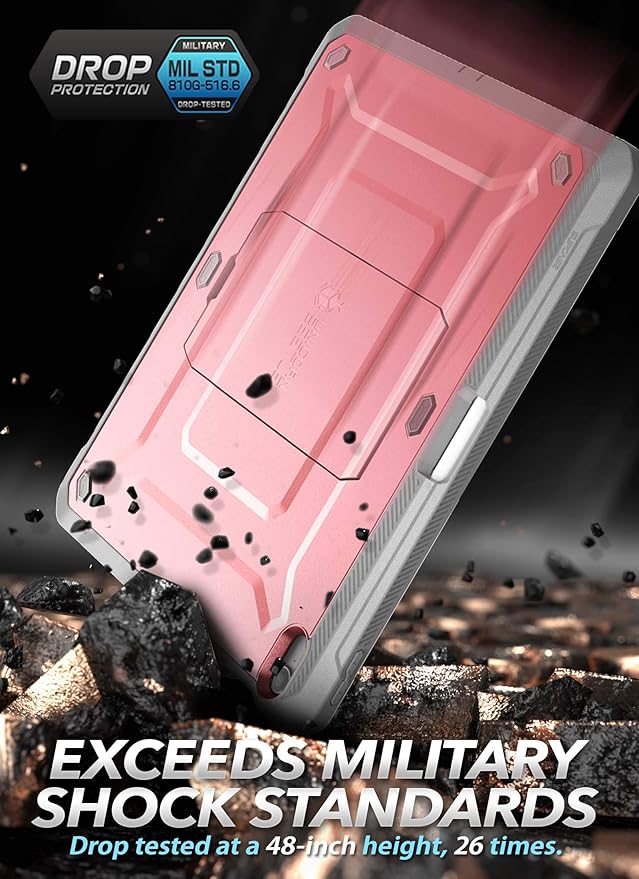 SUPCASE Unicorn Beetle Pro Series Case Designed for iPad Air 5 (2022) / iPad Air 4 (2020) 10.9 Inch with Pencil Holder &amp Built-in Screen Protector Full-Body Rugged Heavy Duty Case (Rosegold)
