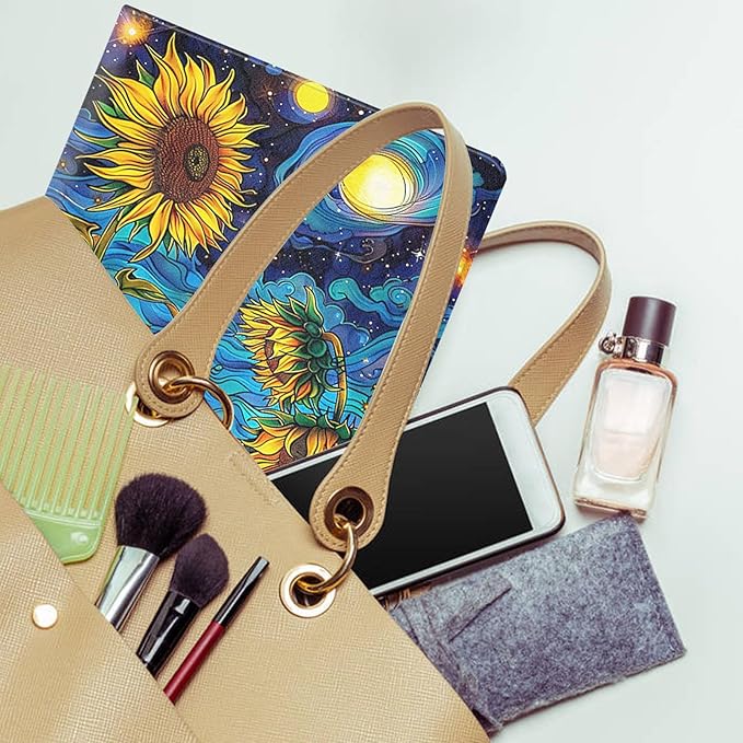 Case for Samsung Galaxy Tab A11/A9 8.7-Inch 2025/2023Adjustable Stand Auto Wake/Sleep Function Full Body Protection Cover - Van Gogh Sunflower Starry Night
