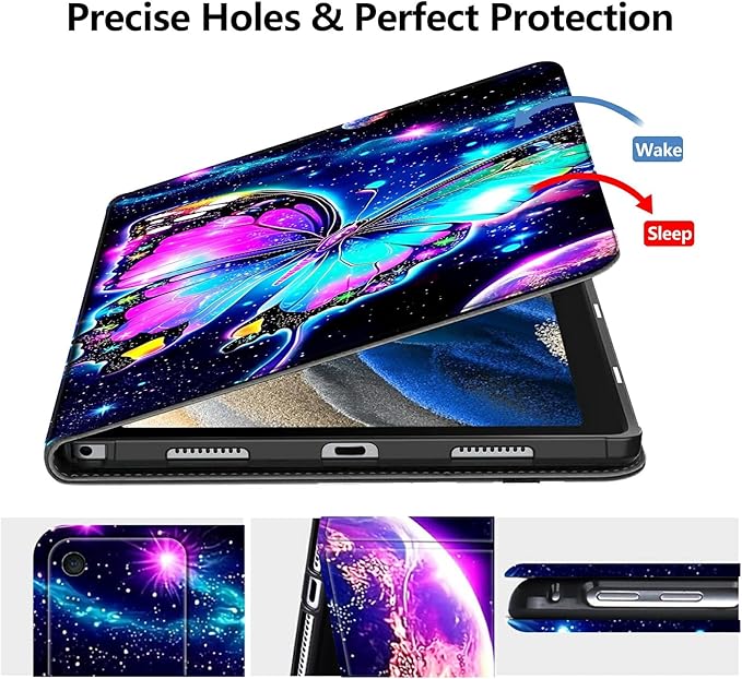 DIGTIALLL Case for Amazon Kindle Fire Max 11 Case (13th Generation 2023 Release) 11 PU Leather Smart Protective Cover with Auto Sleep/WakeColorful Butterfly