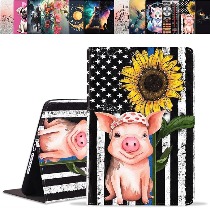 American Flag Pig & Sunflower