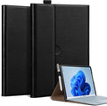 Genuine Leather Case for Microsoft Surface Pro 9/10/11 (13 Inch) with Multi-Angle Stand Magnetic Closure Pencil Holder &amp Type Cover Compatible Black