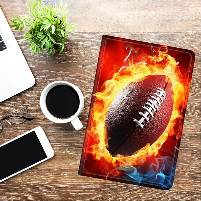 Football Rugby with Fire