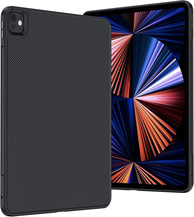 BENKS ArmorPro Case for iPad Pro 12.9 Inch 6th/5th/4th/3rd Gen (2022/2021/2020/2018) Slim Shockproof Cover with Pencil Holder Supports Apple Pencil Charging Built with Dupont Kevlar Fiber and TPU