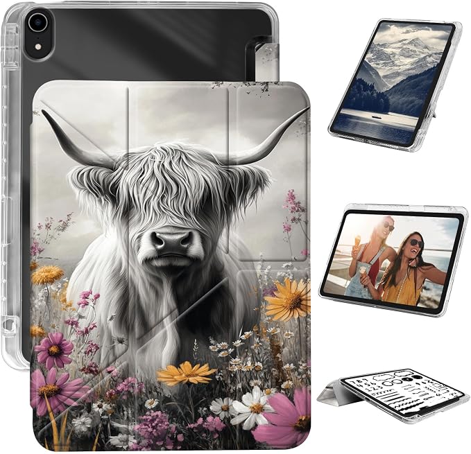 Floral Highland Cow