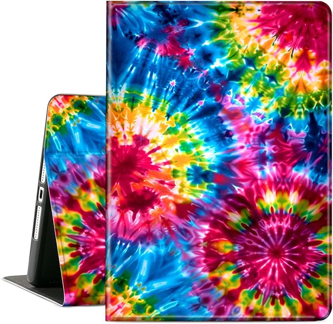 Case for All-New Amazon Kindle Fire HD 10 &amp 10 Plus Tablet (13th/11th Generation2023/2021 Release) 10.1 Leather Slim Adjustable Stand Smart Cover with Auto Wake/SleepRainbow Color