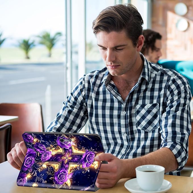 Cross Purple Floral