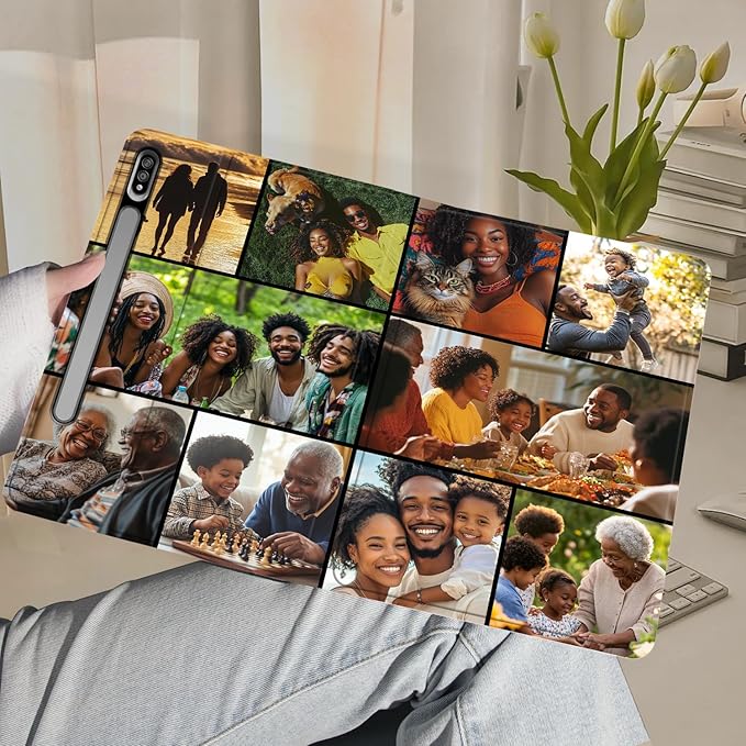 Custom Photo Personalized Flip Case for Samsung Galaxy Tab S7 11 inch(2020)Model Code: SM-T875/T876B Samsung Galaxy Tablet Customized Picture Text Leather Stand Cover Protective Case