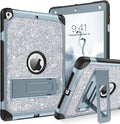 YINLAI Case for iPad 6th GenerationiPad 5th Generation CaseiPad 9.7 CaseGlitter Women Shockproof Drop Protection Cover with Kickstand iPad 9.7 inch iPad Air2 A1893/A1954/A1822/A1823Titanium Blue