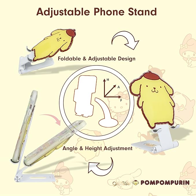 Sonix x Sanrio Character Phone Stand | Adjustable Cell Phone Holder Desk Stand Dock | Pompompurin