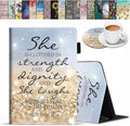 Case for Amazon Fire HD 10 &amp Fire HD 10 Plus Tablet (11th Generation 2021 Release) - Premium PU Leather Cover with Auto Sleep Wake Bible Verse Proverbs 31:25