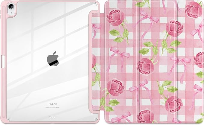 Roses&Bows&Watercolor Plaid