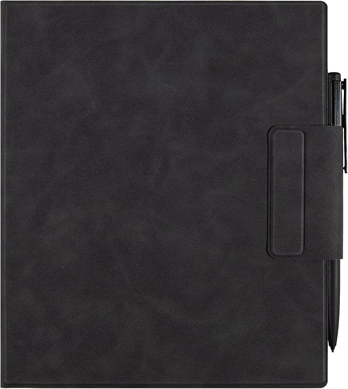 BOZHUORUI Magnetic Case for Boox Note Air 5 C Tablet ePaper (10.32025 Released) | Pen Buckle Design | with Auto Sleep/Wake | Thin &amp Light | PU Leather Cover (Rock Black)