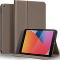 Genuine Cowhide Leather Case for iPad 10.2 inch 7th/8th/9th Gen (2019-2021) - Dual Angle Stand Auto Wake/Sleep Folio Cover with Magnetic Closure Gray Brown