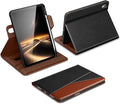 DTTO for iPad A16 Case iPad 11th / 10th Generation Case (2025/2022) 360 Degree Rotating Premium Leather Folio Stand Cover with Pencil Holder Black Brown