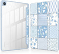 Tuiklol for Samsung Galaxy Tab A9+ Tablet 11” / A9+ Plus 2024 2023Buit-in S-Pen Holder with Clear Protective Cover Transparent Back Shell Auto Wake/Sleep Samsung Tab A9 Plus CoverPatchwork Floral