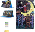 Fire HD 10 Tablet Case (9th Gen 2019 and 7th Gen 2017) with Pencil Holder [Multiple Angle Viewing] Stand Smart PU Leather Cover [Auto Sleep/Wake] for Amazon Kindle Fire 10.1 Inch Star Girl