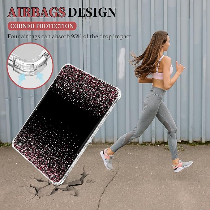 Pink Black Glitter