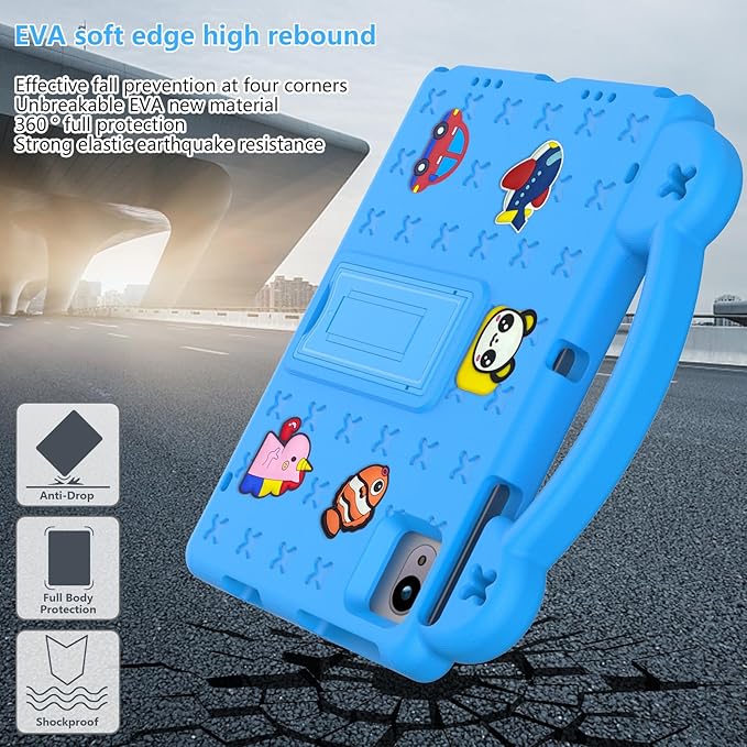 for Revvl Tab 2 Case 10.1 inch 2025 Kids EVA Tablet Cover with Strap Stand Handle for Tmobile Revvl Tab 2 5G Case Blue