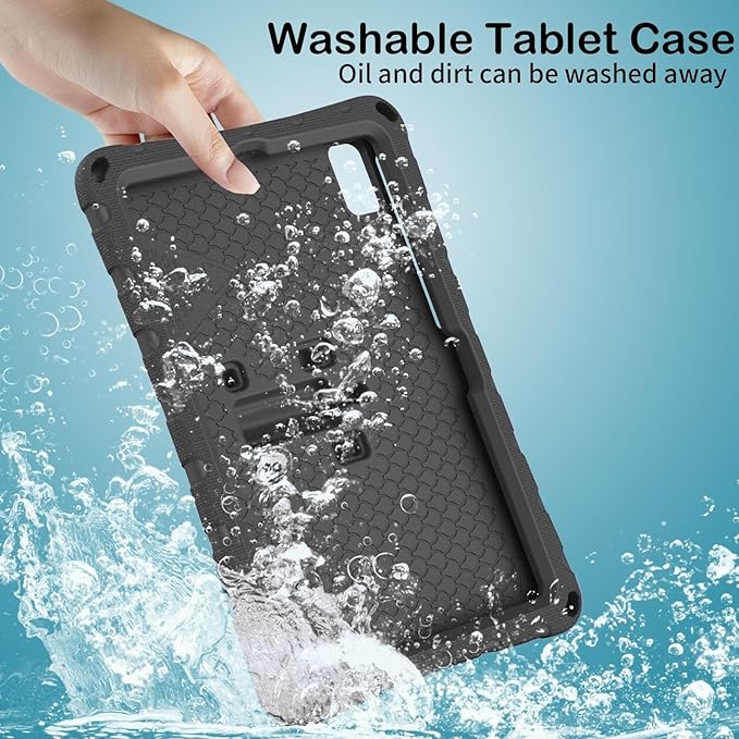 Case Compatible with Lenovo Tab M10 Plus 10.3 Inch/K10 10.3 TB-X606F/TB-X606X/TB-X6C6F/TB-X6C6XLightweight Shockproof Case EVA Foam Cover Stand Cover for Boys Girls(Black)