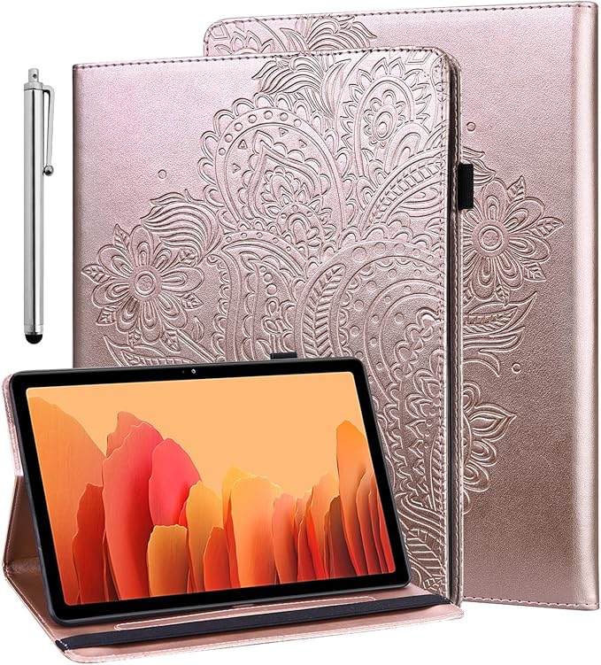 ALILANG Case for All-New Amazon Fire HD 10 &amp HD 10 Plus Tablet (13th/11th Generation 2023/2021 Release) Multi-View PU Leather Flip Stand Cover with Pen Holder for Fire Tablet 10 2023 -Rose Gold