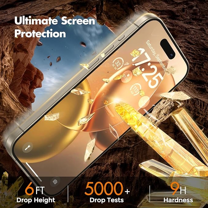 UNBREAKcable Privacy Screen Protector for iPhone 15 Pro Full Coverage Shatterproof Tempered Glass [True 28°Anti Spy] [9H Hardness] [Easy Installation Frame] 2-Pack Private Screen for iPhone 15 Pro