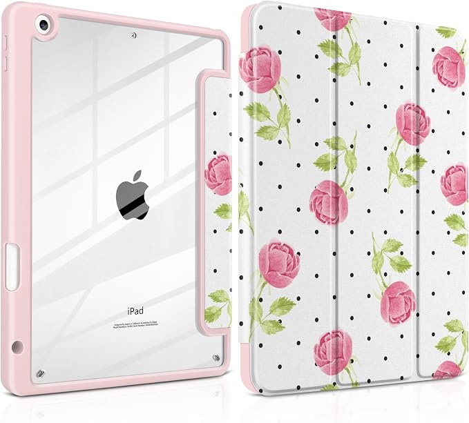 Watercolor Roses & Polka Dots