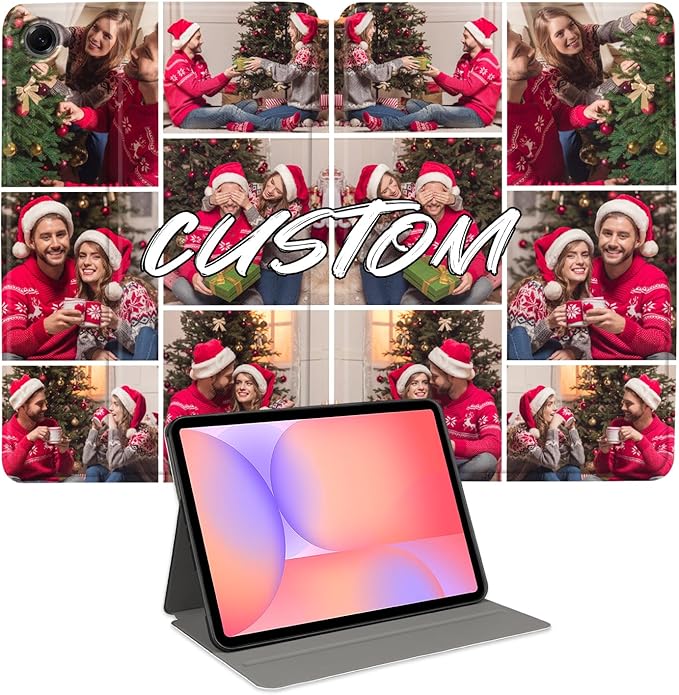 Custom Photo Personalized Flip Case for Samsung Galaxy Tab A11+/A11 Plus 11 inch(2025)Model Code: SM-X230/X236 Samsung Galaxy Tablet Customized Picture Text Leather Stand Cover Protective Case