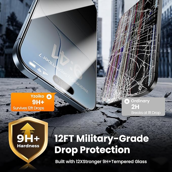2 Pack Privacy Screen Protector for iPhone Air 6.6 28° Anti-Spy Tempered Glass with Auto Dust Removal Easy Installation Kit Bubble-Free Case Friendly