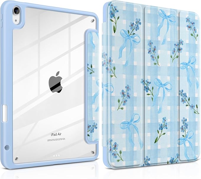Flower&Bows &Watercolor Plaid