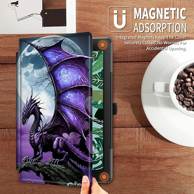 for Fire HD 10 Case 2021Fire HD 10 Plus Tablet Case (11th Generation2021 Version)360 Degree Rotating Swivel Stand Cover for Amazon Kindle Fire HD 10 11th Gen-Arcient Dragon Purple