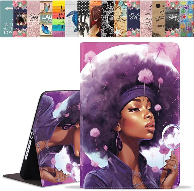Purple Hair Hairstyle African American Girl
