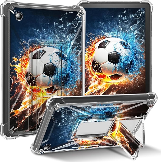 Case for iPad 10.2 2021/2020/2019 Shockproof Rugged Slim Heavy Duty Full Body Protective Case for iPad 9th/iPad 8th/7th Generation Soccer Ball