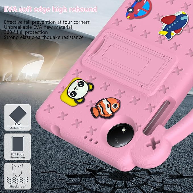 Compatible with Doogee U11/U11 Pro 2025 11 inch/Tab G6/Tab G6+ 11 inch/Infinix Xpad 20 2025 inch/Umidigi G7 Tab Pro 2024 11 inch Tablet Case Shoulder Strap &amp Stand Handle Pink