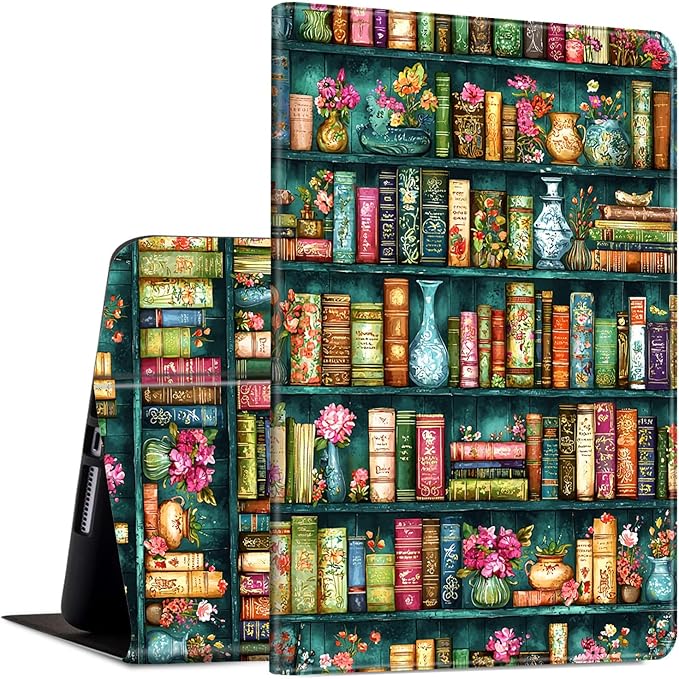 Slim Case for Samsung Galaxy Tab A9+ / A9 Plus 11 2023 (SM-X210/X216/X218) Lightweight PU Leather Multi-Angle Viewing Smart Stand Shell Cover with Auto Wake/Sleep Art Bookshelf