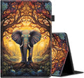 Case for All-New Amazon Kindle Fire HD 10 and Fire HD 10 Plus Tablet (13th/11th Generation 2023/2021 Release) 10.1 Slim Folding Stand Cover with Auto Wake/Sleep Tree of Life and Elephant