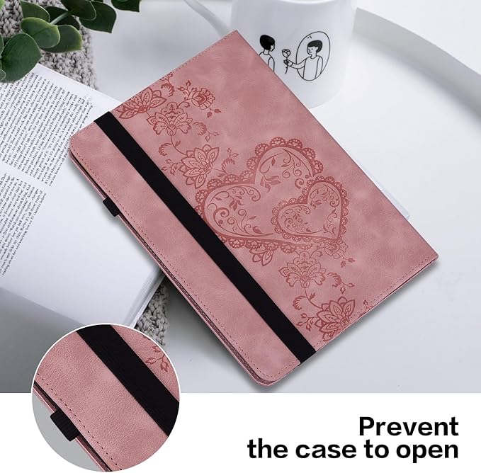 Case for Lenovo Idea Tab 11'' 2025/ Tab M11/ Tab K11 LTE 11 2024 Multi Angle Flip PU Leather Shockproof Case with Pencil Holder/Card Slots Pink