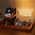 Attivolife LED Phone Dock Valentine's Day Gift for Men with Light - Desk Organizer &amp Charging Station for Phone Best Father's Day Birthday for Him Husband Boyfriend