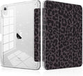DONGKE for iPad Pro 11 inch Case – Fits M5 2025 / M4 2024 Shockproof Sparkling Glitter Acrylic Back Pencil Holder Trifold Stand Auto Sleep/Wake &amp Touch ID Support - Black Leopard