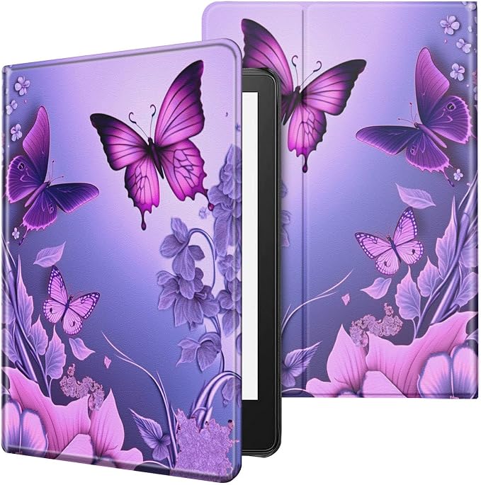 Pink Flowers Purple Butterflies