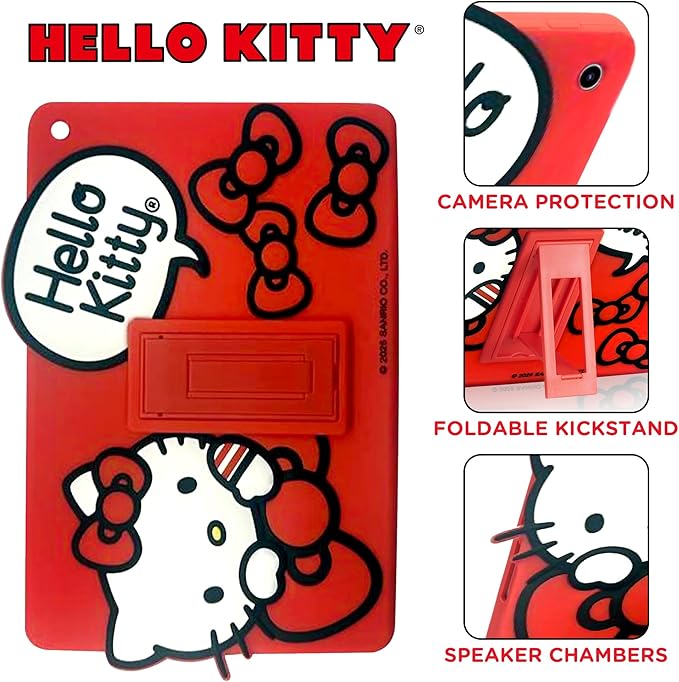 Hello Kitty Kids Case for iPad - 9th Generation iPad iPad 8th Generation iPad 7th Generation Case - 10.2 Case 2019/2020/2021 - Tablet Cover with Stand Shockproof Silicone Protector