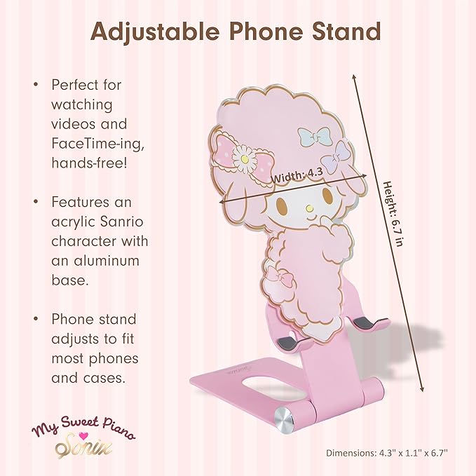 Sonix x Sanrio Character Phone Stand | Adjustable Cell Phone Holder Desk Stand Dock | My Sweet Piano