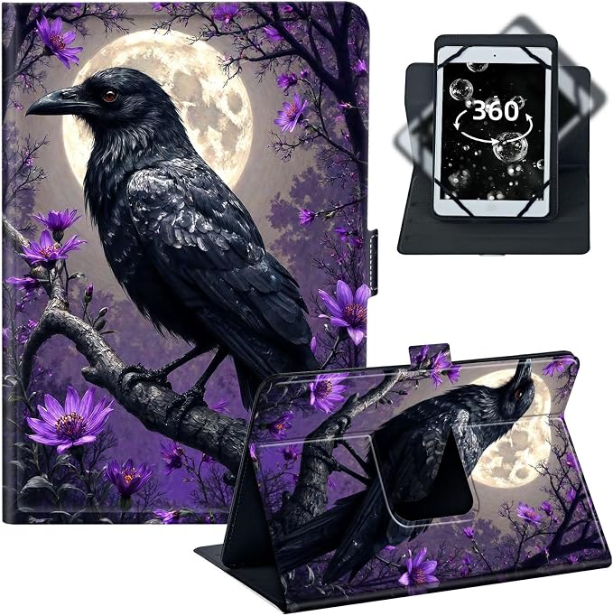 Cute Crow Purple Flower