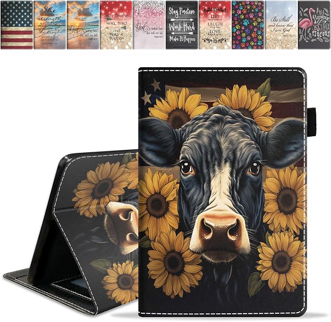 American Flag Cow Sunflower