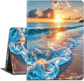 Case for Amazon Kindle Fire HD 10 and Fire HD 10 Plus 10.1 Tablet Case (13th/11th Generation 2023/2021 Release) Slim Fit PU Leather Cover with Auto Sleep/Wake - Beach Sunset