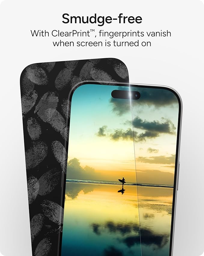 ZAGG Glass Elite Privacy Screen Protector for iPhone 17 Pro Max - 5X Stronger Tempered Glass ClearPrint Technology for Smudge Free Clarity Smooth Feel Full Coverage InvisibleShield Easy Two-Step
