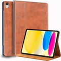 for Ipad (A16) 11th Gen 11 inch 2025 and Ipad 10th Generation 10.9 inch Case 2022 Genuine Leather Cover Protective ShellAuto Wake/Sleep.Brown