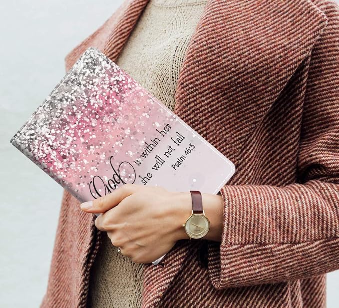 Pink Glitter Quote Bible Verse Psalm 46:5